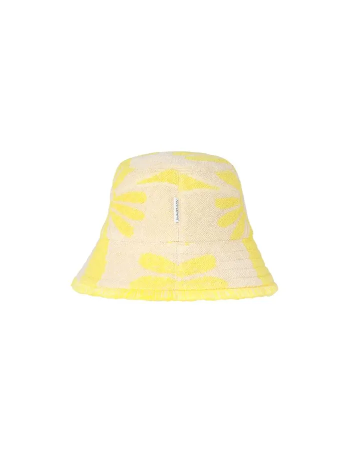 Women Hats Zimmermann Jacquard Towel Bucket Hat Yellowcream