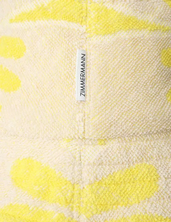 Women Hats Zimmermann Jacquard Towel Bucket Hat Yellowcream