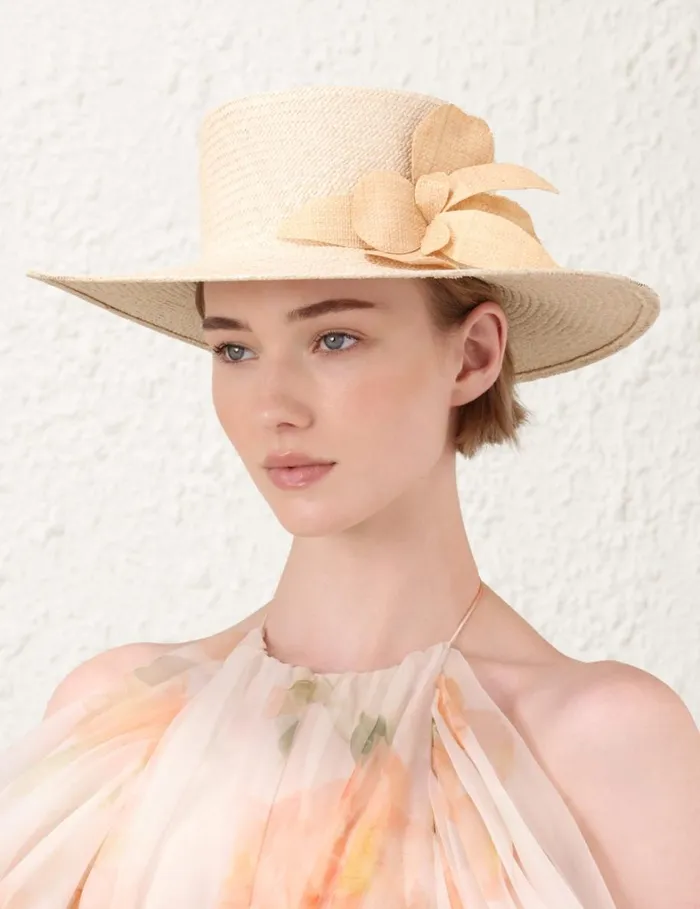 Women Hats Zimmermann Orchid Boater Natural