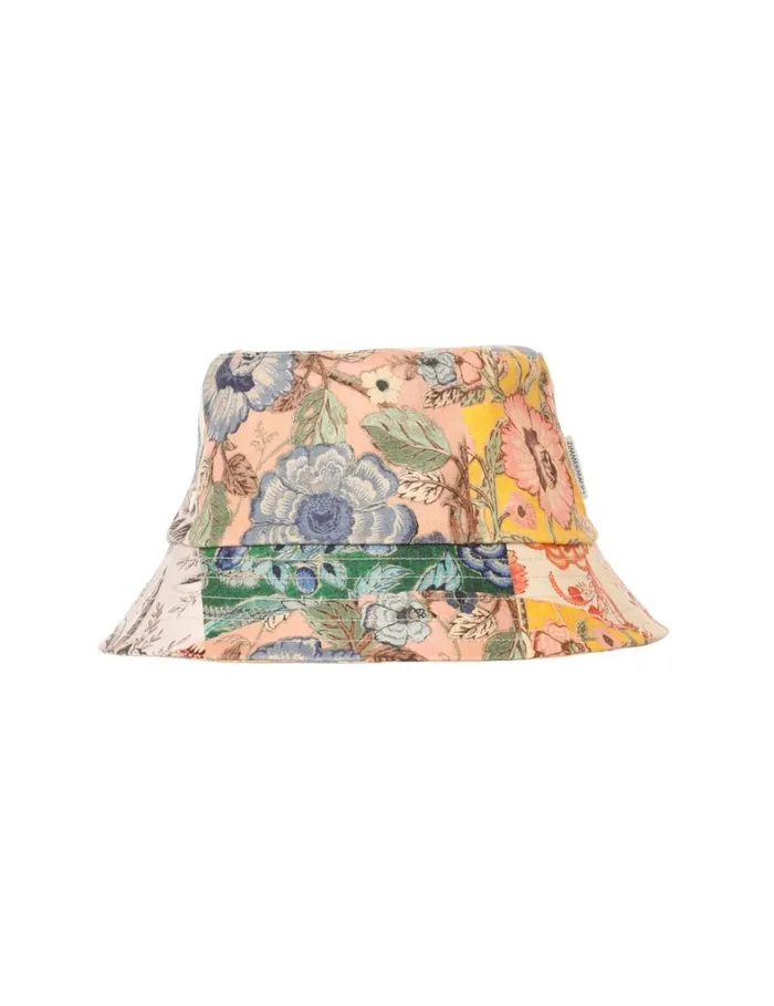 Women Hats Zimmermann Printed Canvas Bucket Hat Patch Floral