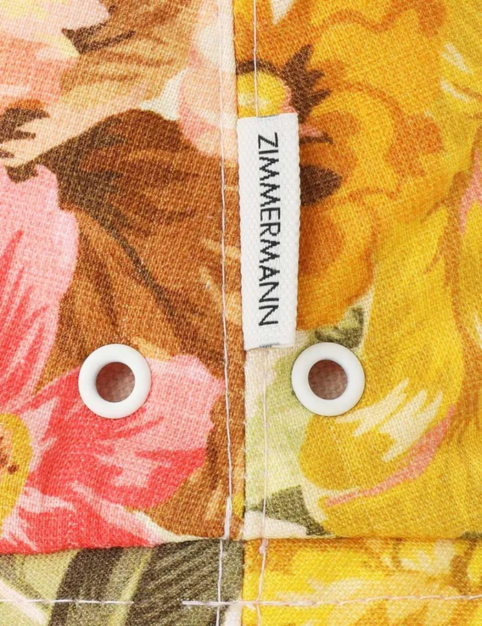 Women Hats Zimmermann Printed Canvas Bucket Hat Patch Floral