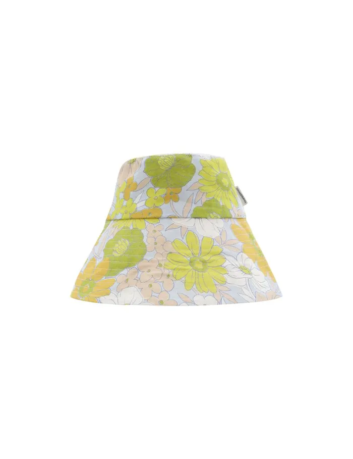 Women Hats Zimmermann Printed Long Brim Bucket Hat Green Multi Floral
