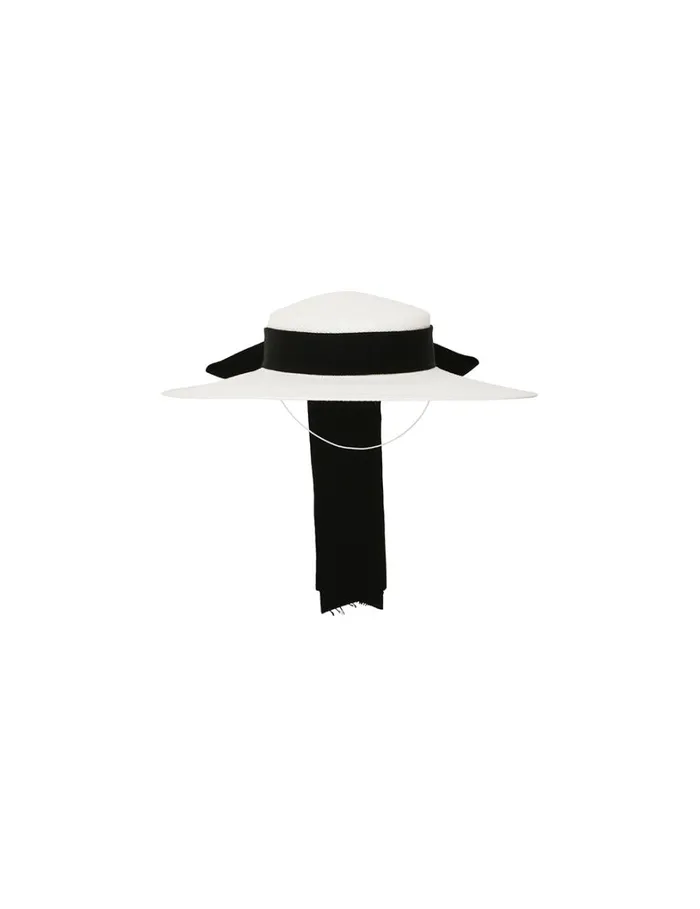 Women Hats Zimmermann Straw Boater Ivory