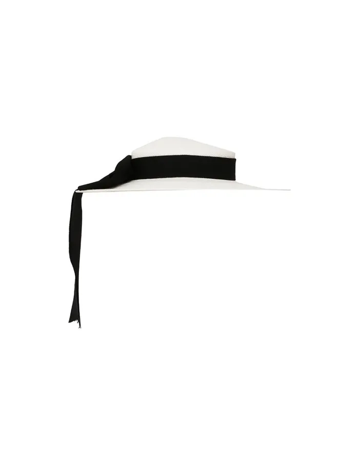 Women Hats Zimmermann Straw Boater Ivory