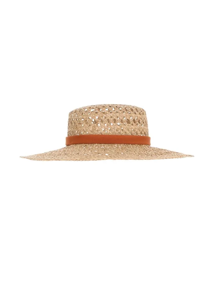 Women Hats Zimmermann Straw Boater Natural