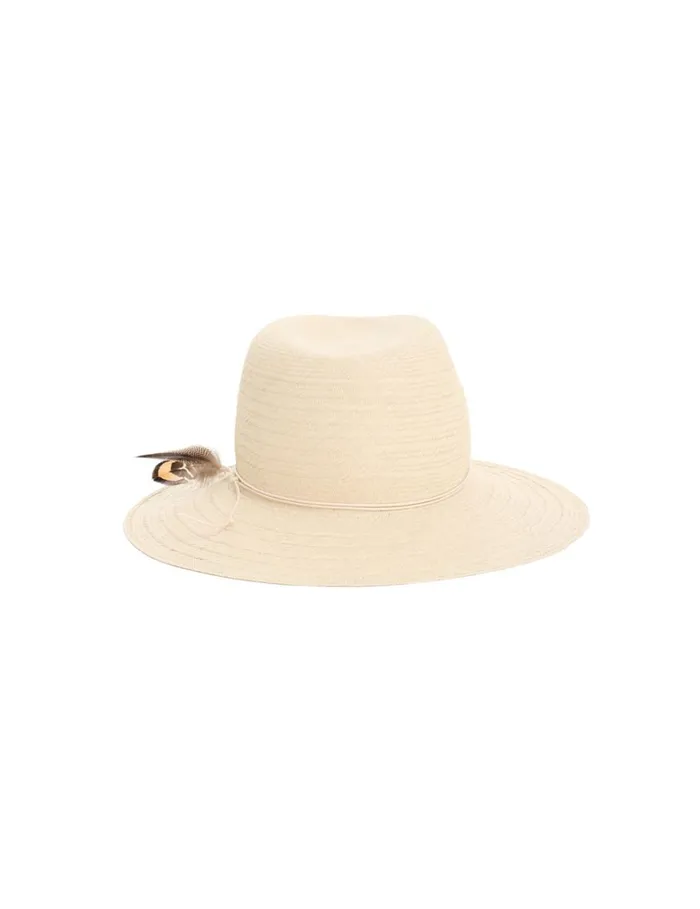 Women Hats Zimmermann Stripe Fedora Natural