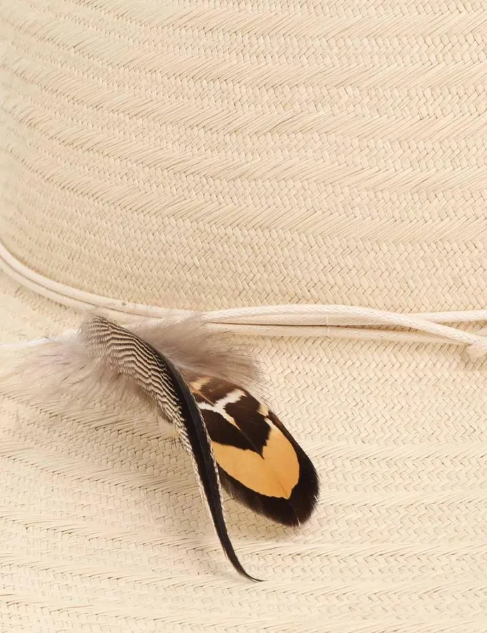 Women Hats Zimmermann Stripe Fedora Natural