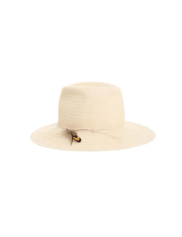 Women Hats Zimmermann Stripe Fedora Natural