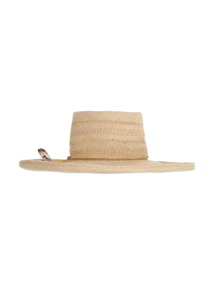 Women Hats Zimmermann Vented Boater Natural