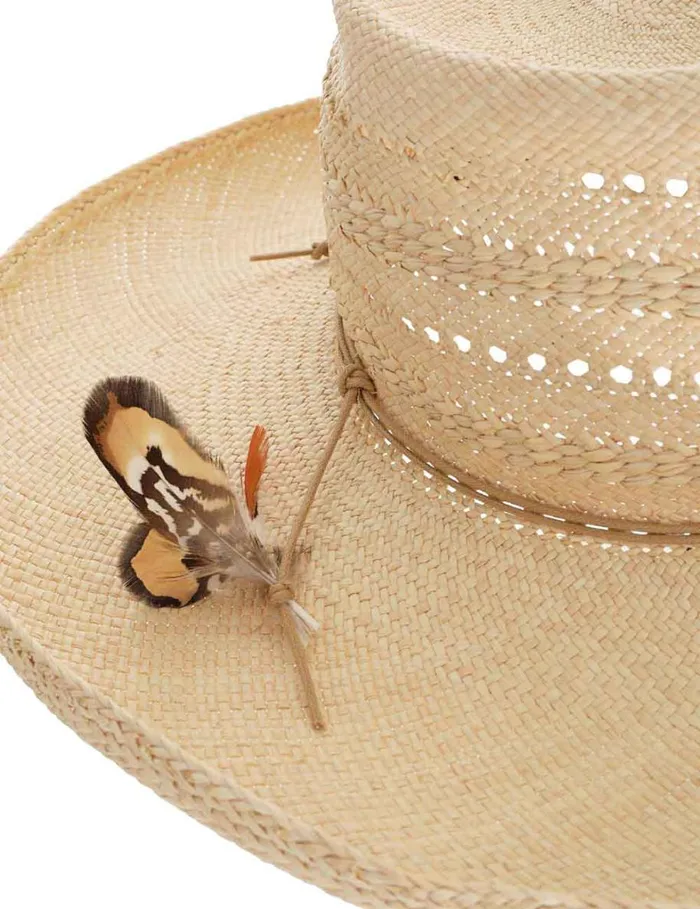 Women Hats Zimmermann Vented Boater Natural
