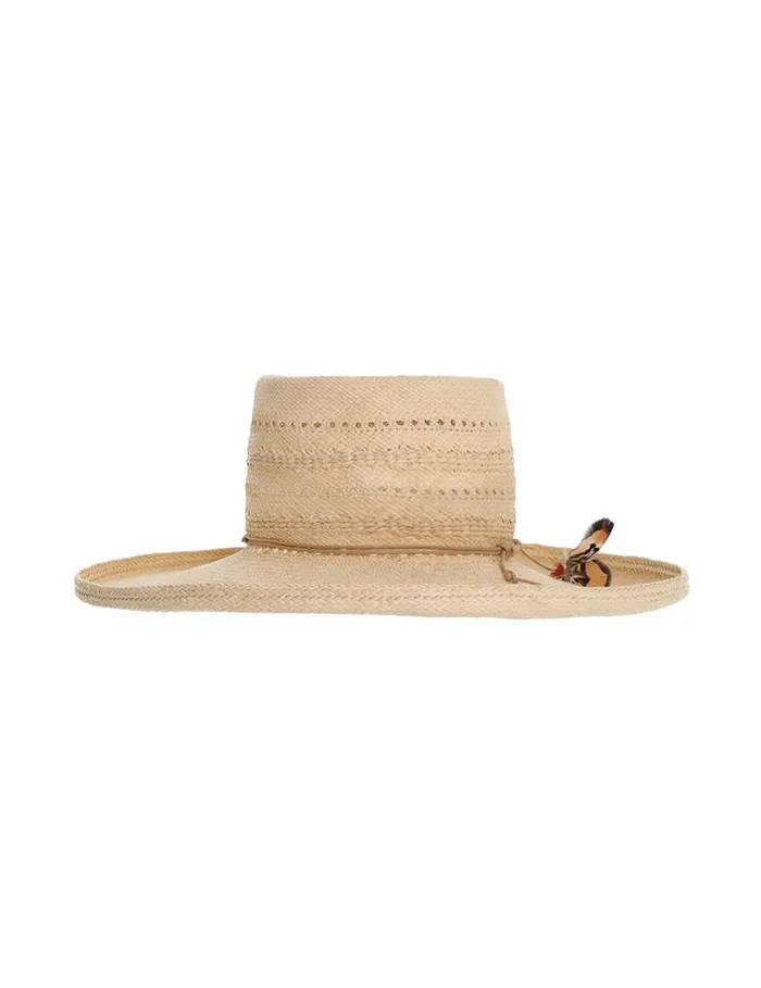 Women Hats Zimmermann Vented Boater Natural