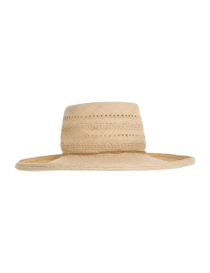Women Hats Zimmermann Vented Boater Natural