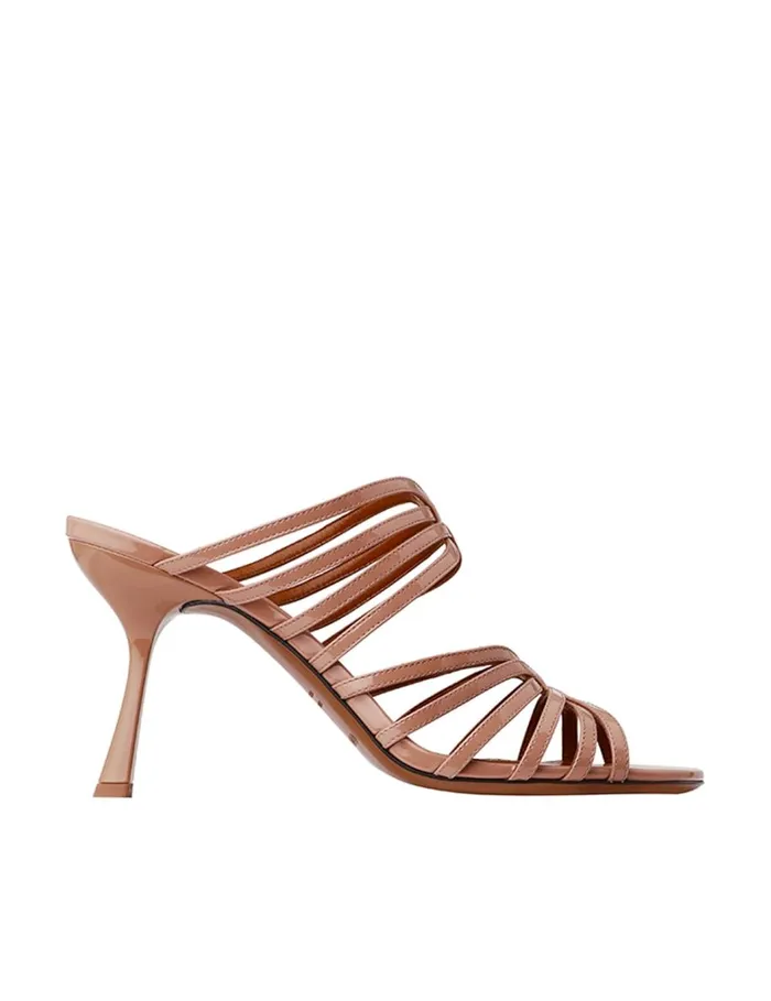 Women Heeled Sandals Zimmermann Zimmermann Aura Mule Sandal 85 Peach