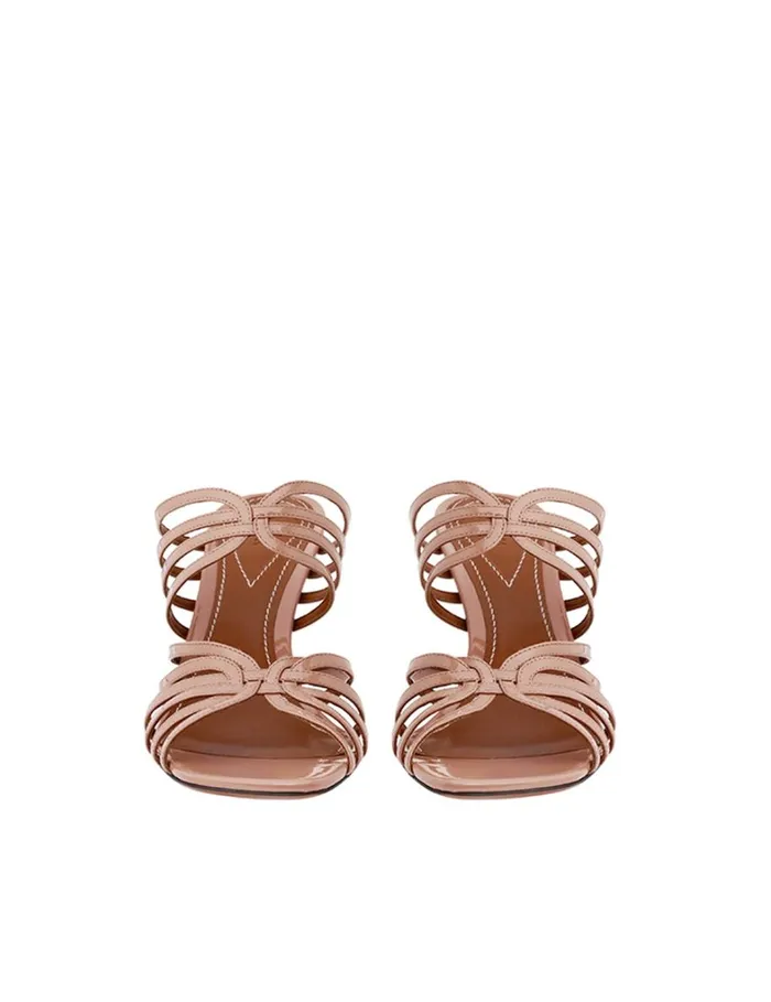 Women Heeled Sandals Zimmermann Zimmermann Aura Mule Sandal 85 Peach
