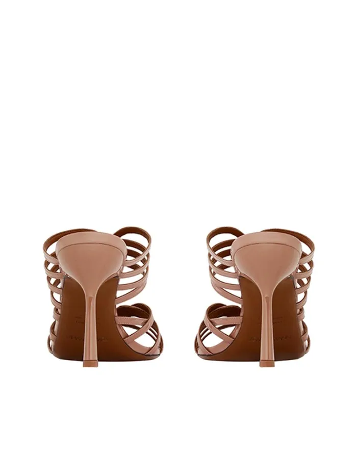 Women Heeled Sandals Zimmermann Zimmermann Aura Mule Sandal 85 Peach