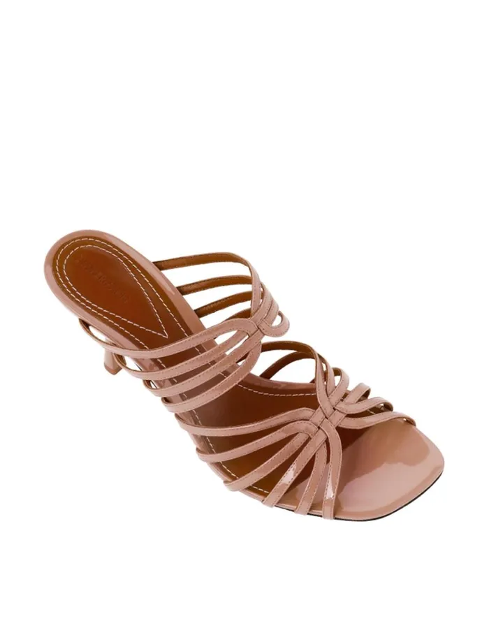 Women Heeled Sandals Zimmermann Zimmermann Aura Mule Sandal 85 Peach