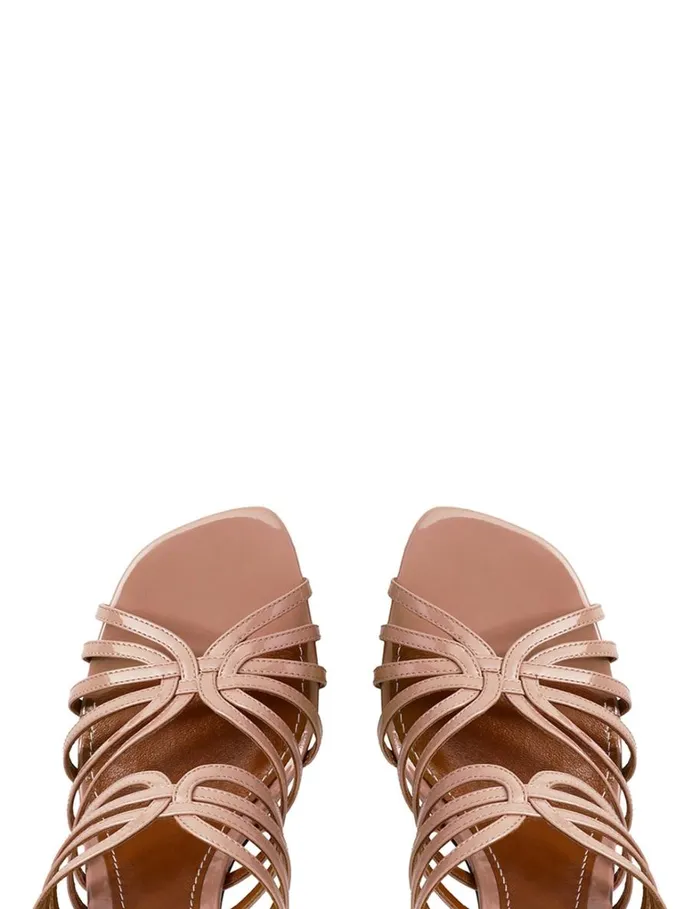Women Heeled Sandals Zimmermann Zimmermann Aura Mule Sandal 85 Peach