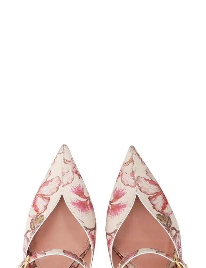 Women Heels Zimmermann Zimmermann Aura Mule 65 Coral Hibiscus