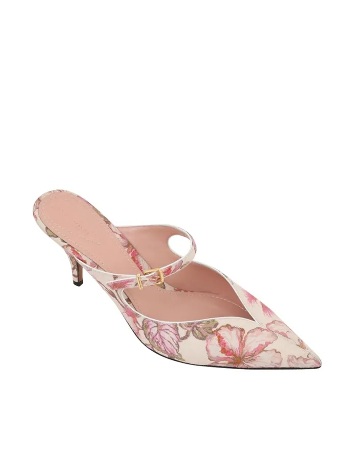 Women Heels Zimmermann Zimmermann Aura Mule 65 Coral Hibiscus