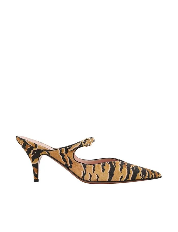 Women Heels Zimmermann Zimmermann Aura Mule 65 Tan Tiger