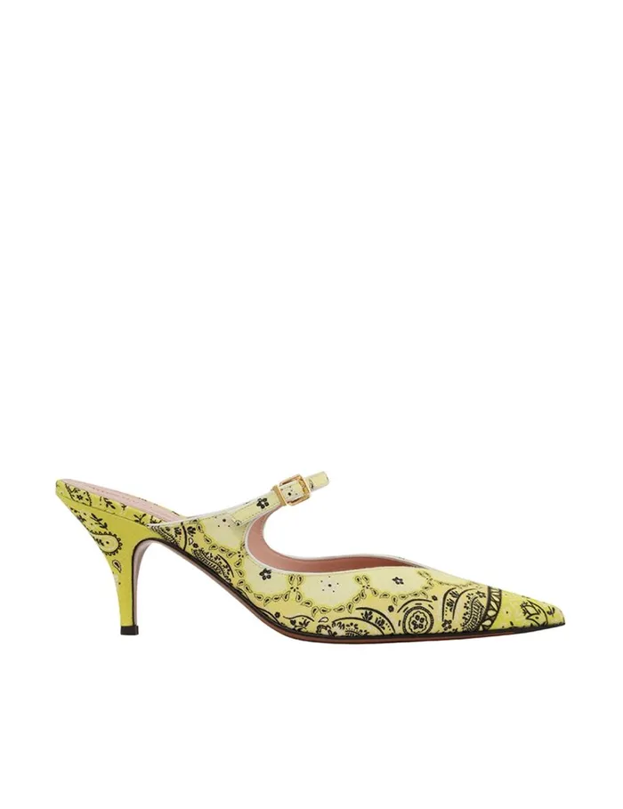 Women Heels Zimmermann Zimmermann Aura Mule 65 Yellow Bandana