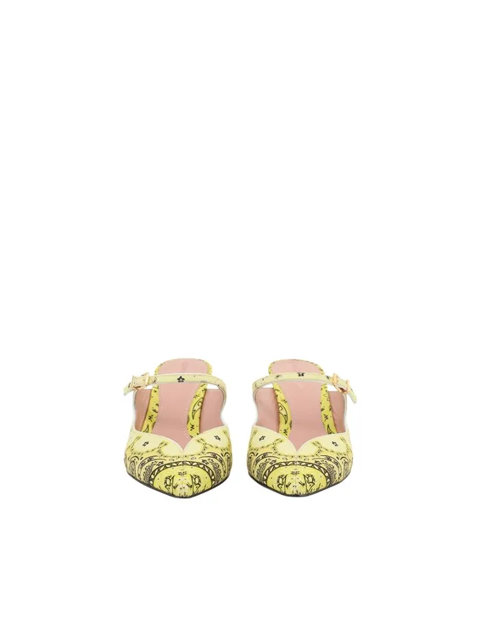 Women Heels Zimmermann Zimmermann Aura Mule 65 Yellow Bandana