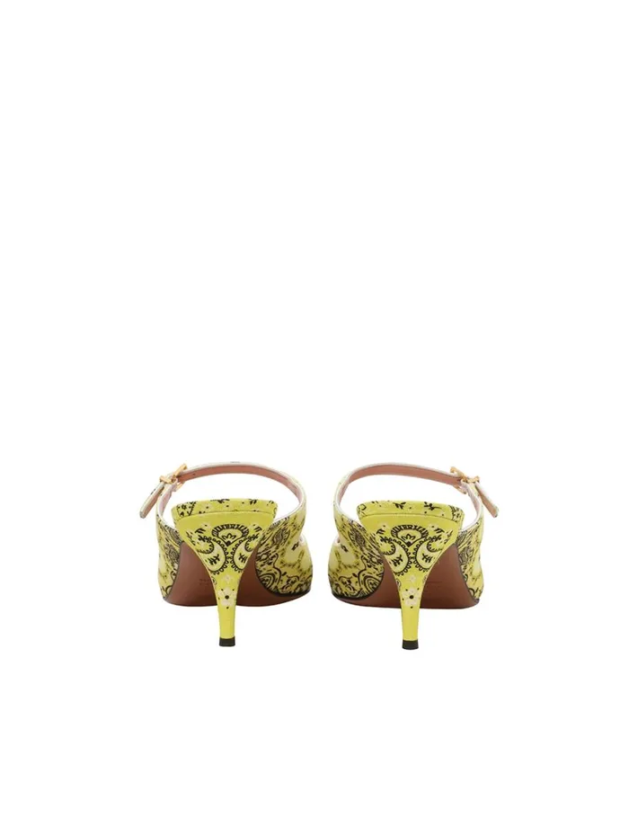 Women Heels Zimmermann Zimmermann Aura Mule 65 Yellow Bandana