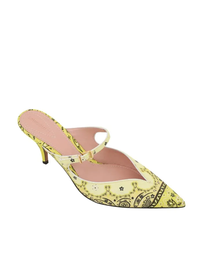 Women Heels Zimmermann Zimmermann Aura Mule 65 Yellow Bandana