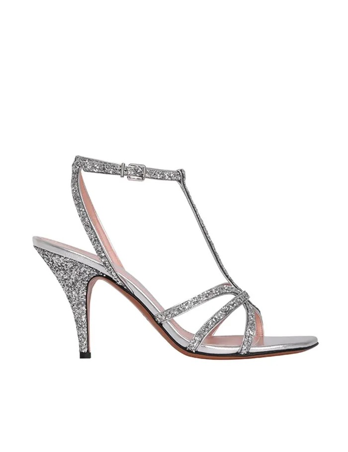 Women Heels Zimmermann Zimmermann Aura Sandal 85 Silver