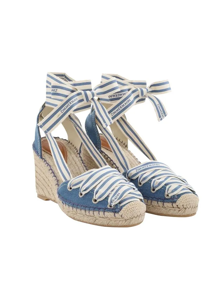 Women Heels Zimmermann Zimmermann Sol Espadrille 95 Denim