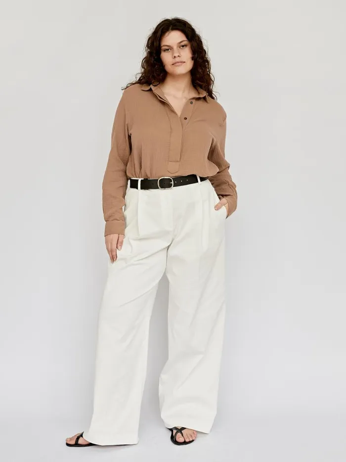 Women Hero Fidera Long Sleeve Shirt Almond The UNDONE Tops