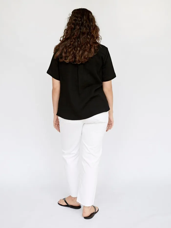 Women Hero Fidera Short Sleeve Shirt Black The UNDONE Tops