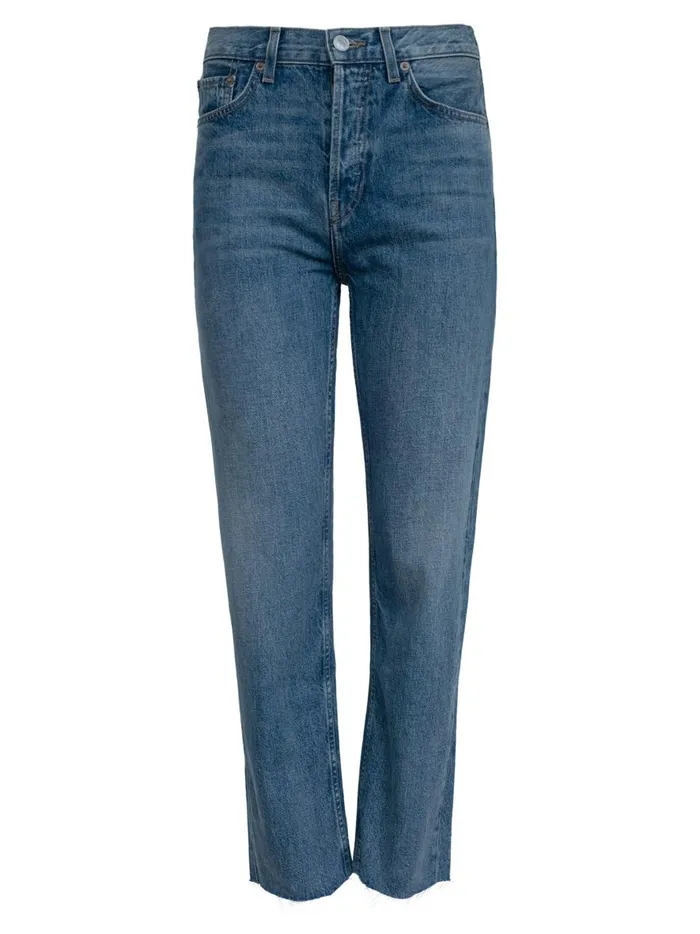 Women High Rise Stove Pipe Straight Leg Jean Medium Vain The UNDONE Denim