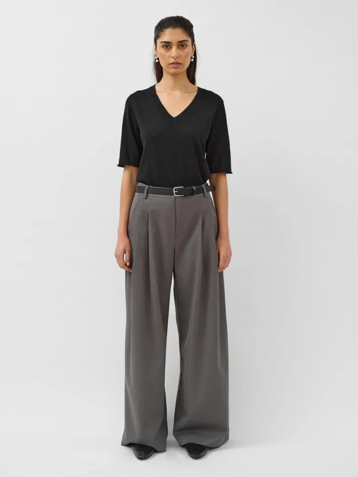 Women Homme Pleat Pants Pewter Grey The UNDONE Pants Women Homme Pleat Pants Pewter Grey The UNDONE Pants