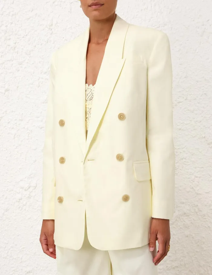 Women Jackets and Coats Zimmermann Harmony Poplin Jacket Lemon