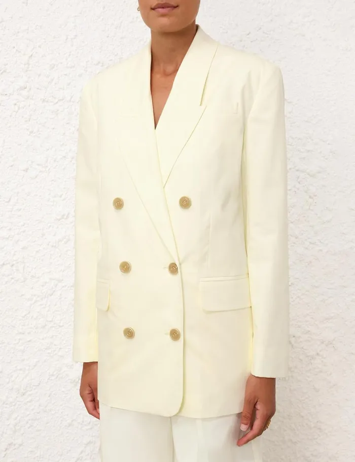 Women Jackets and Coats Zimmermann Harmony Poplin Jacket Lemon