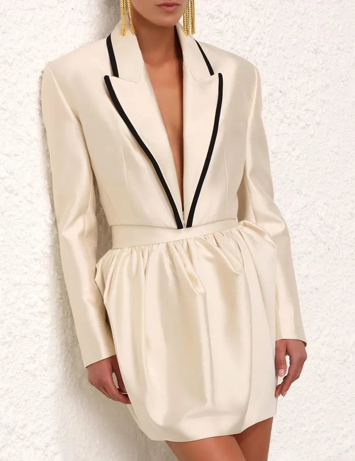 Women Jackets and Coats Zimmermann Matchmaker Cropped Jacket Cream