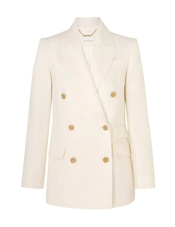 Women Jackets and Coats Zimmermann Matchmaker Tailored Jacket Ivory