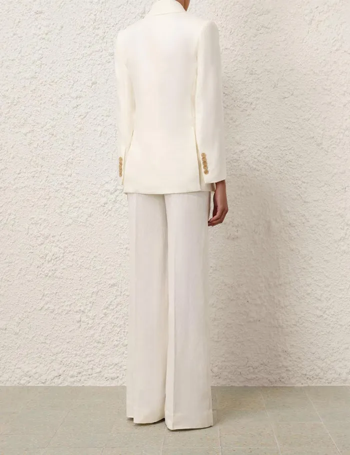 Women Jackets and Coats Zimmermann Matchmaker Tailored Jacket Ivory