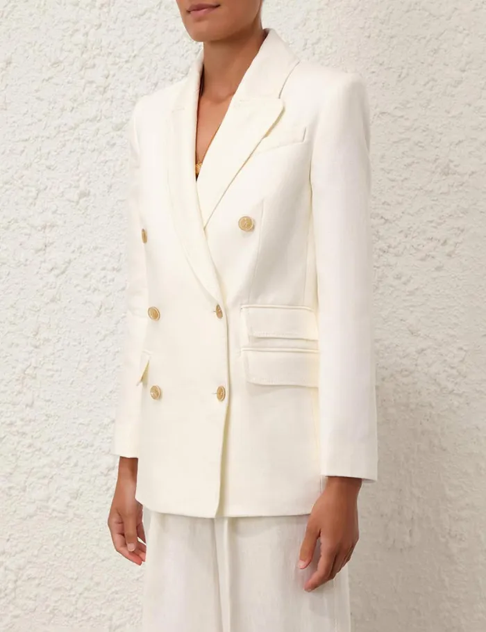 Women Jackets and Coats Zimmermann Matchmaker Tailored Jacket Ivory