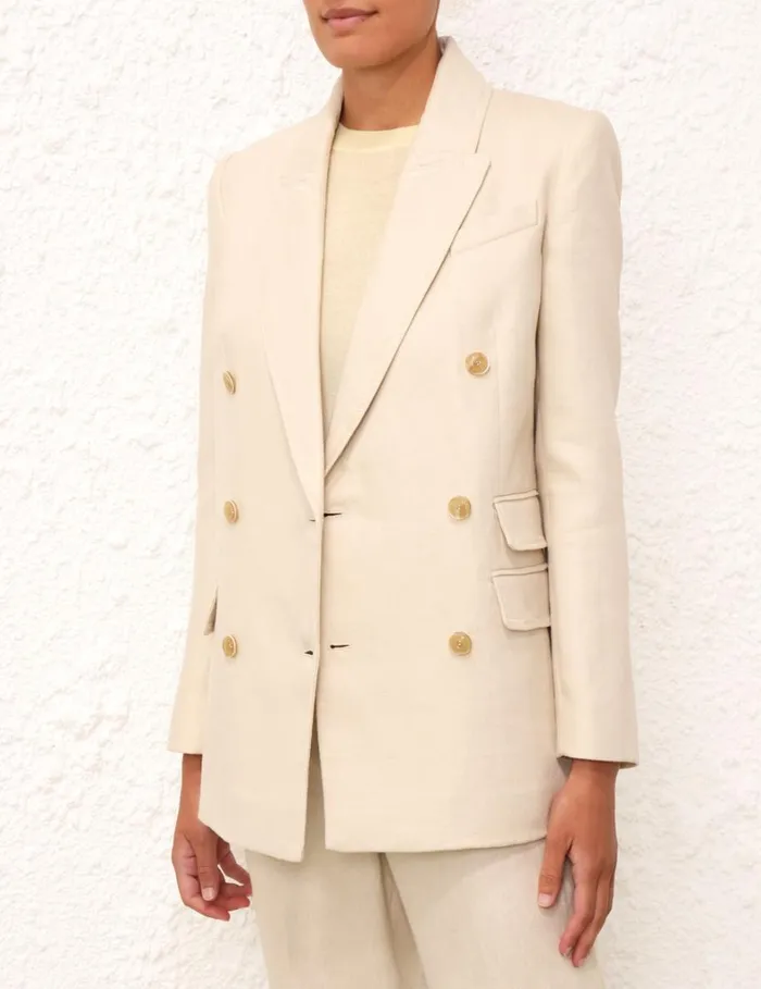 Women Jackets and Coats Zimmermann Matchmaker Tailored Jacket Straw
