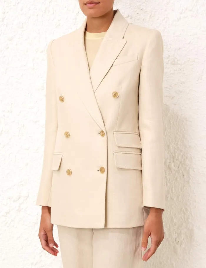 Women Jackets and Coats Zimmermann Matchmaker Tailored Jacket Straw