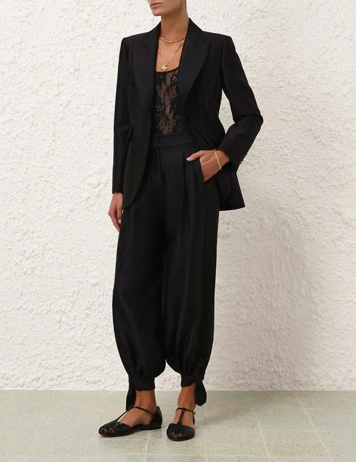 Women Jackets and Coats Zimmermann Natura Fitted Jacket Black