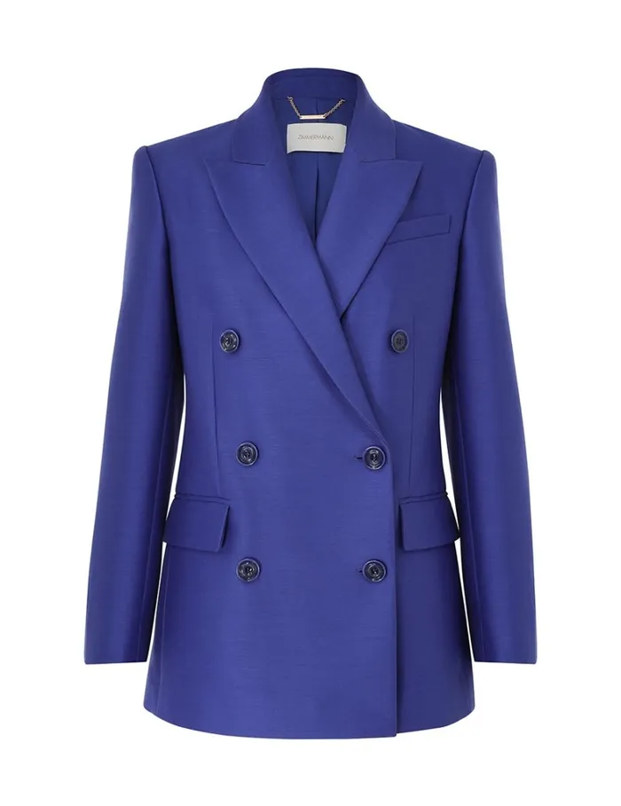 Women Jackets and Coats Zimmermann Natura Long Line Jacket Lapis