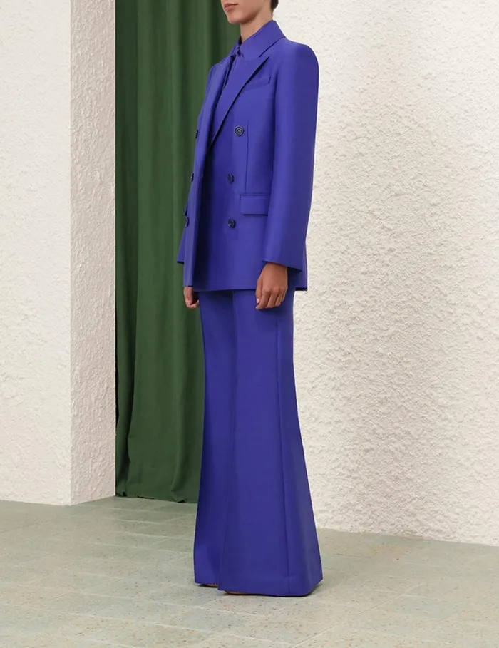 Women Jackets and Coats Zimmermann Natura Long Line Jacket Lapis