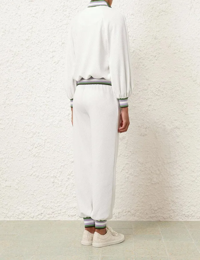 Women Jackets and Coats Zimmermann Natura Textured ZipUp Jacket Ivory
