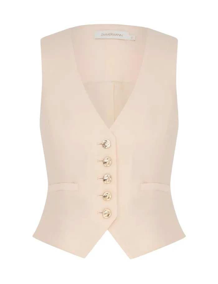 Women Jackets and Coats Zimmermann Natura Waistcoat Macadamia