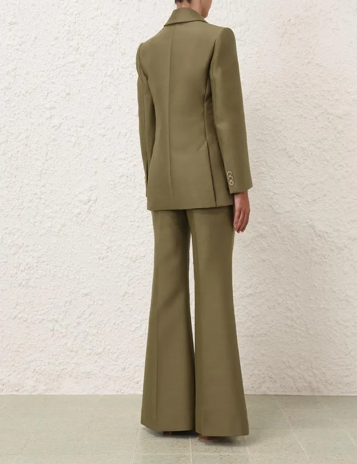 Women Jackets and Coats Zimmermann Tranquillity Long Line Jacket Light Olive