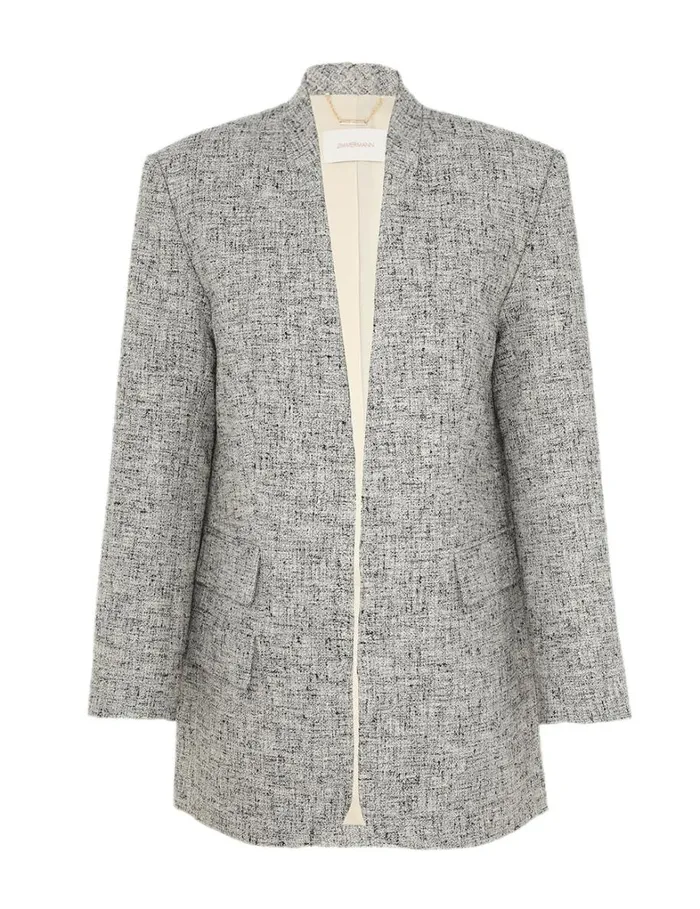 Women Jackets and Coats Zimmermann Tranquillity Oversized Jacket Blackcream