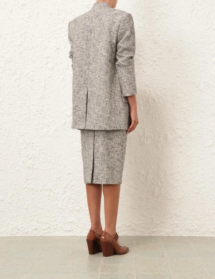 Women Jackets and Coats Zimmermann Tranquillity Oversized Jacket Blackcream
